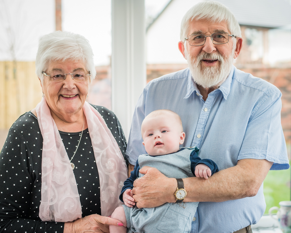 Grandparents with grandson, Carlisle photographer