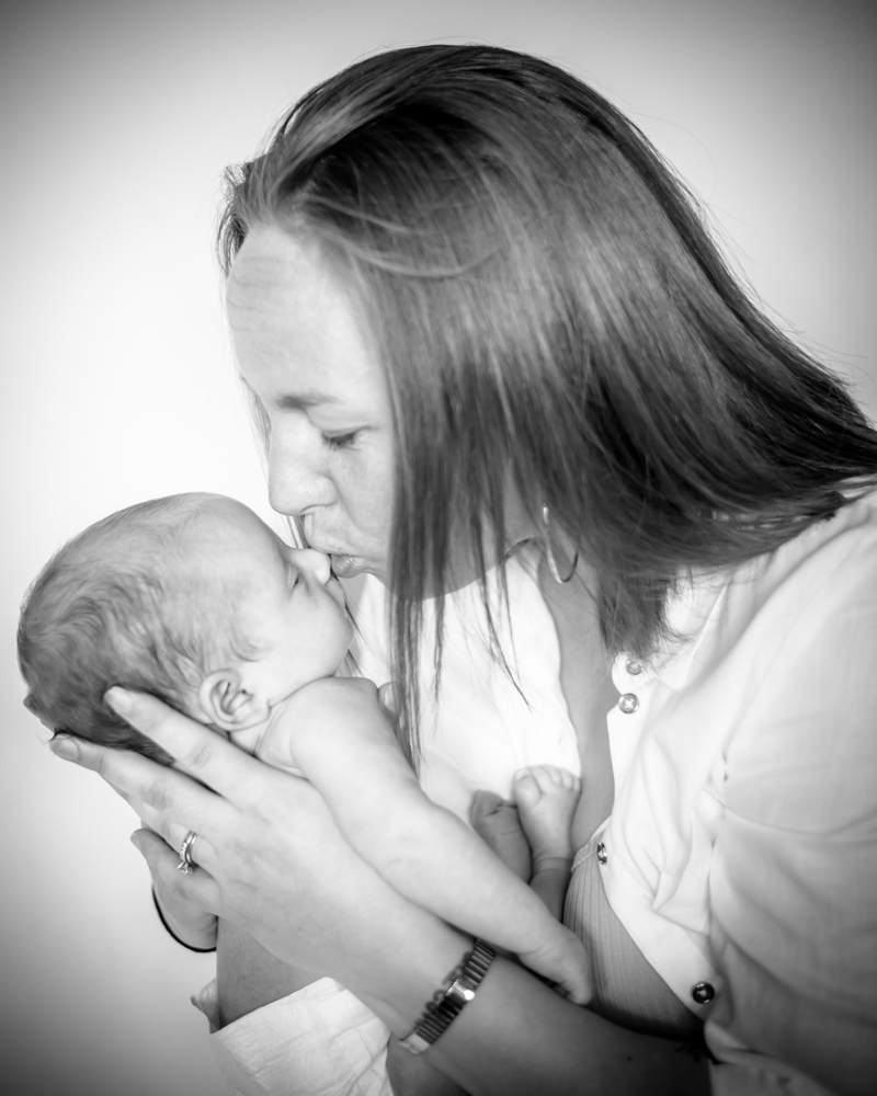 Mum kissing baby, Wigton baby photography