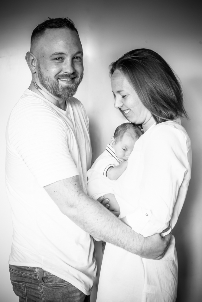Carlisle newborn portraits with Chester, Mum and Dad cuddles