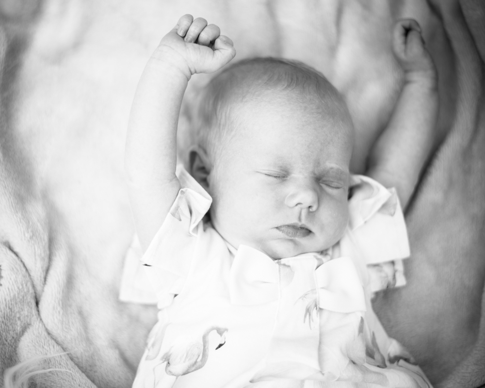 Newborn hands in the air, Keswick baby photographer