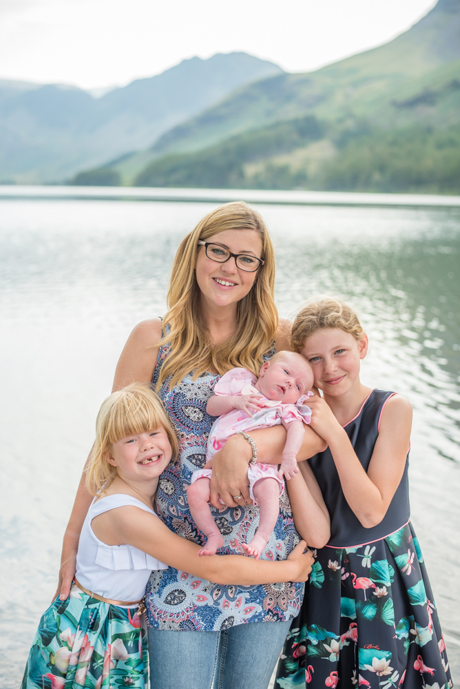 All the girls together, Buttermere lake newborn portraits