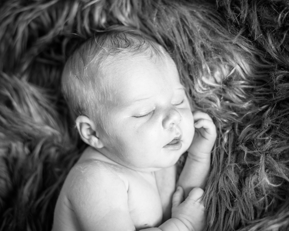 Sleepy baby, newborn photographs in Wigton