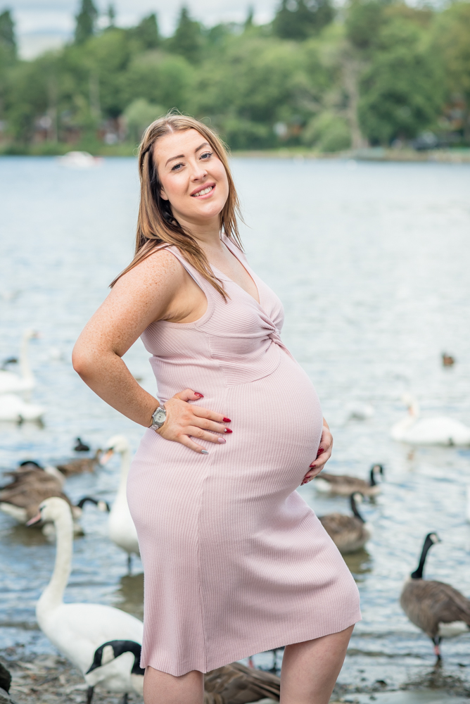 Charlotte and her baby bump, Windermere maternity portraits