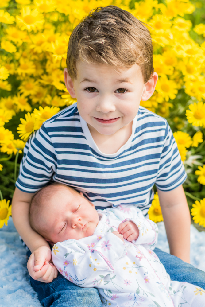 Jacob and his sister,  family portraits Carlisle newborn photographers
