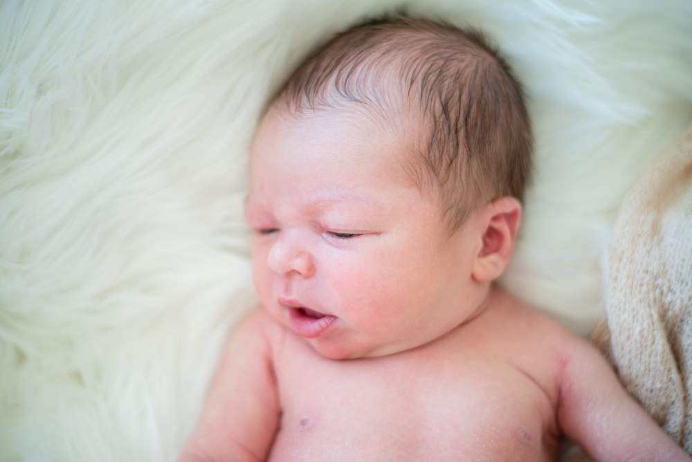 close up of baby Liam, Winderemere newborn portraits