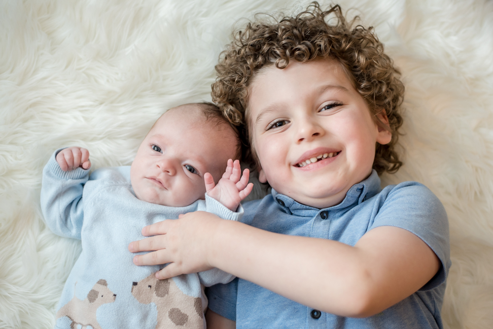 Brothers smiles, newborn portraits Carlisle